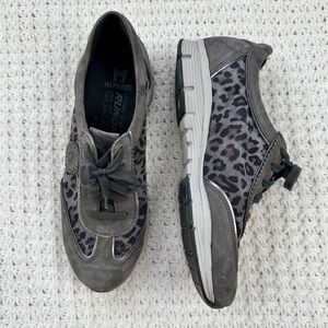 Mephisto Women's Leopard Print Running Sneakers - Black and Gray